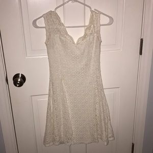 White lace, tank top dress